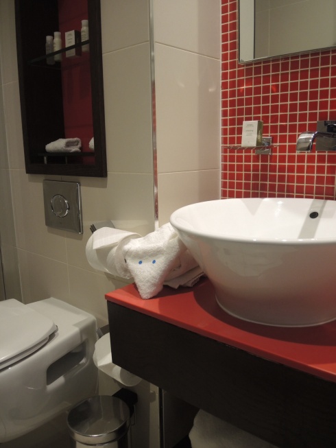 The bathroom even has a heated towel rail!
